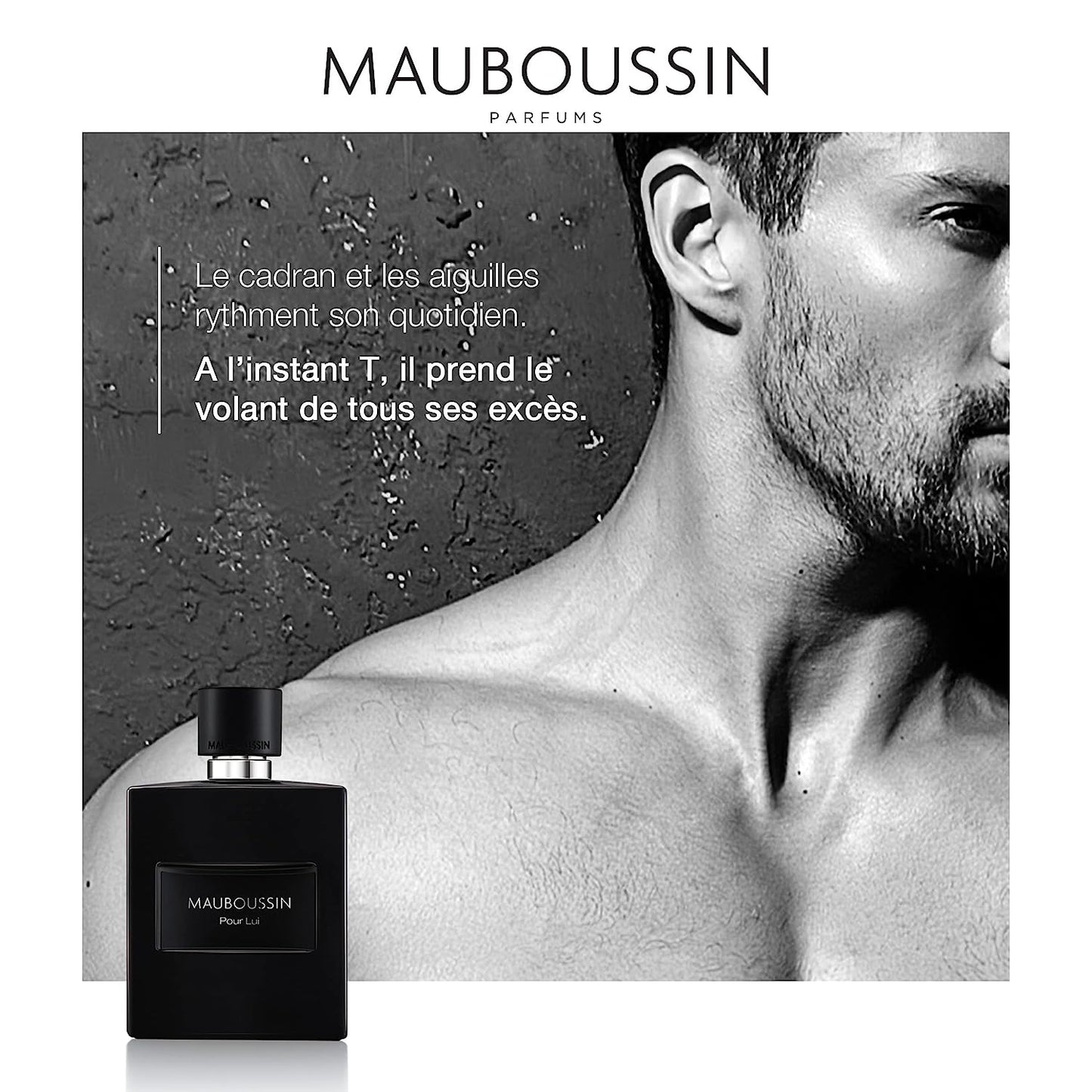 Mauboussin - Pour Lui In Black 100ml (3.3 Fl Oz) - Eau de Parfum for Men - Woody & Oriental Scents