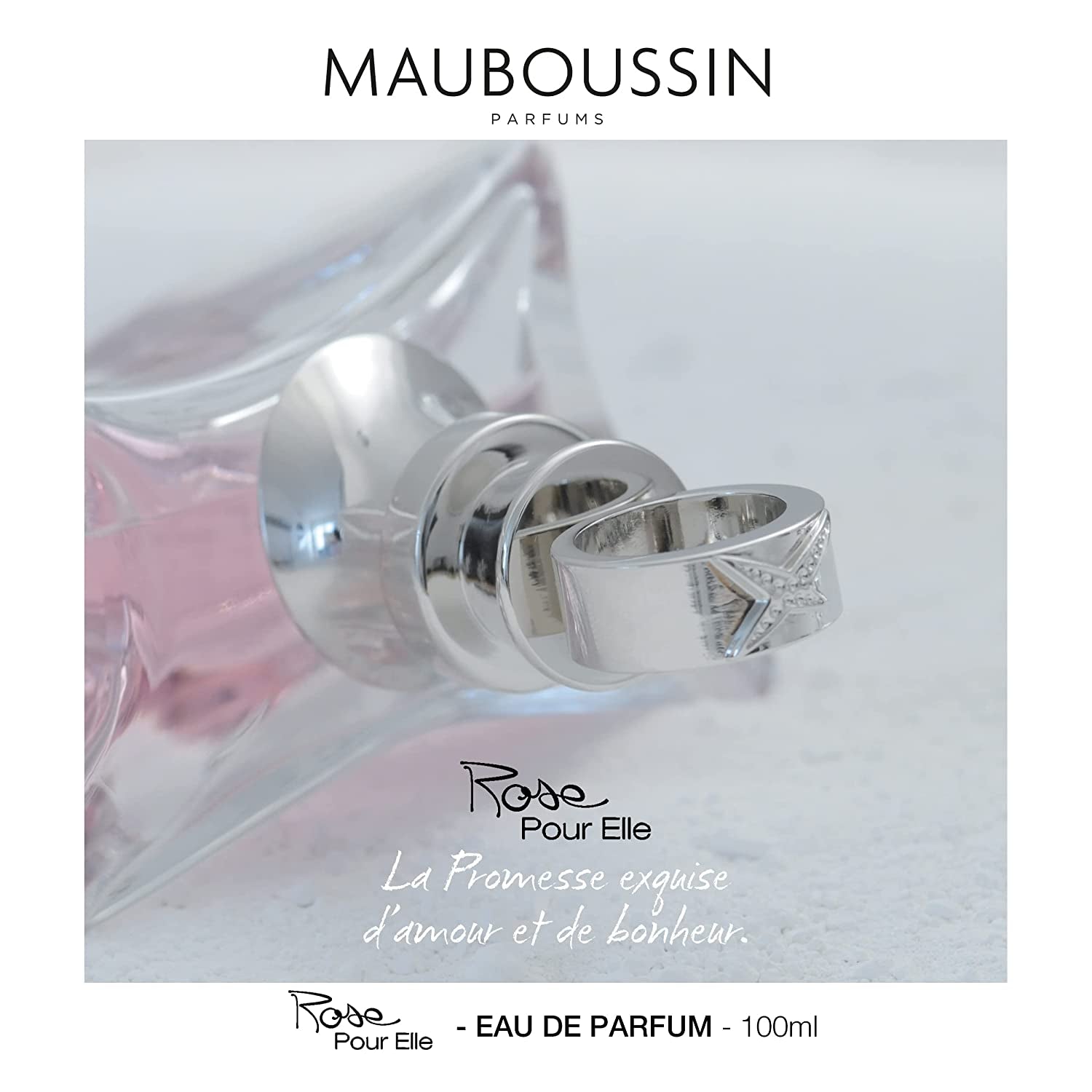 Mauboussin - Rose Pour Elle 100ml (3.3 Fl Oz) - Eau de Parfum for Women - Floral, Fruity & Fresh Scents