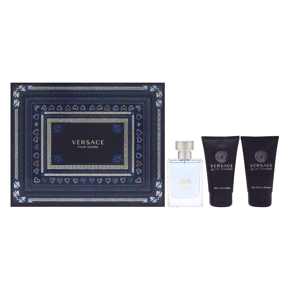 Pour Homme for Men 3 Piece Set Includes: 1.7 Oz Eau De Toilette + 1.7 Oz Hair & Body Shampoo + 1.7 Oz after Shave Balm