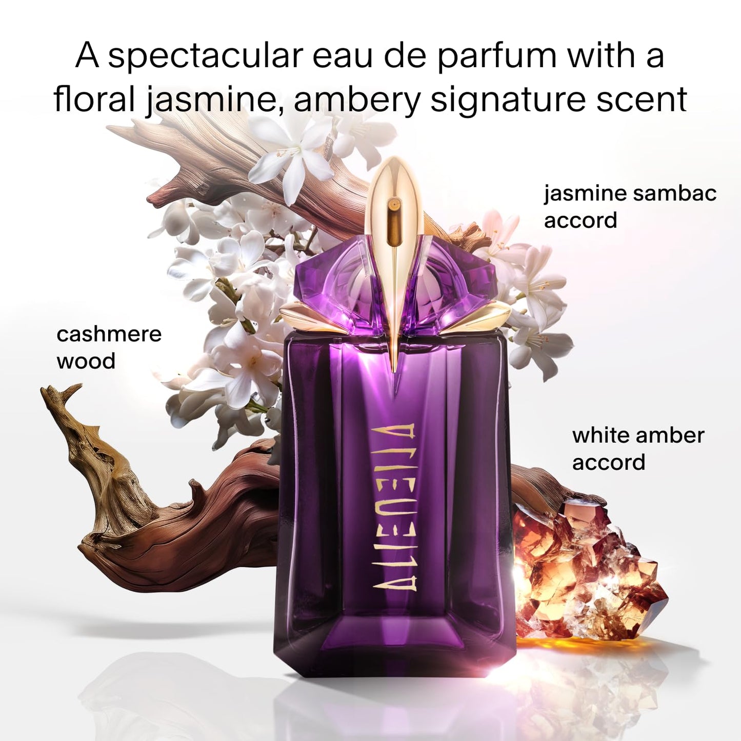 MUGLER Alien Eau de Parfum - Floral, Jasmine & Amber Womens Perfume - Long-Lasting Fragrance - 3.0 Fl Oz
