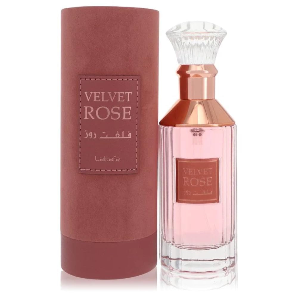 Lattafa Perfumes Velvet Rose for Unisex Eau de Parfum Spray, 3.4 Ounce