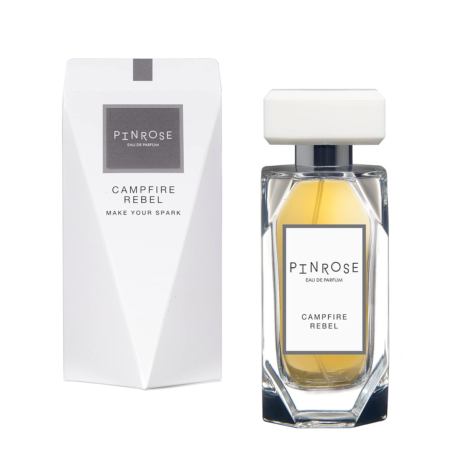 PINROSE Perfumes Campfire Rebel - Eau de Parfum Unisex Fragrance Spray - Clean, Vegan, Cruelty-free, and Hypoallergenic Scent with Essential Oils - Notes of Whiskey, Burning Oud Wood, Bourbon Vanilla, Raspberry and Vetiver