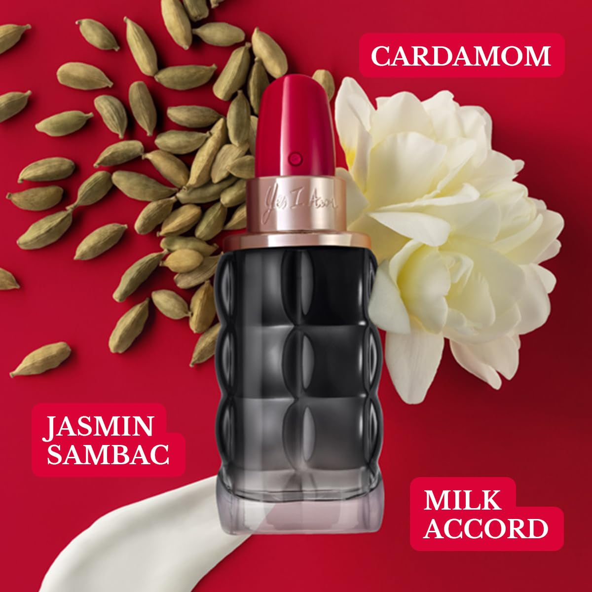 Cacharel Yes I Am Eau de Parfum Spray for Women -Cardamom, Jasmine & Milk Accord Fragrance.
