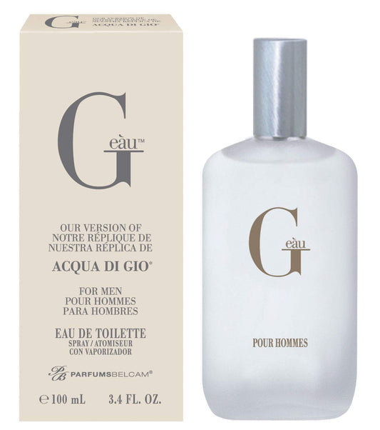 PB ParfumsBelcam G Eau, Our Version of Acqua Di Gio, Eau de Toilette Spray, 3.4 Fl Oz (F97090A)