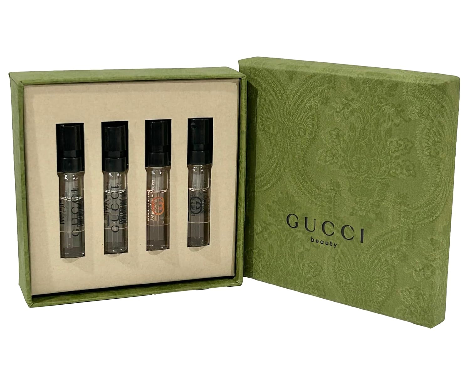 Gucci Sample Perfume WOMEN GIFT SET Bloom, Flora Gorgeous Gardenia, Guilty Pour Femme EDP, Guilty Pour Femme EDT - 1.5 ml / 0.05 oz - set of 4 spray samples (2784)
