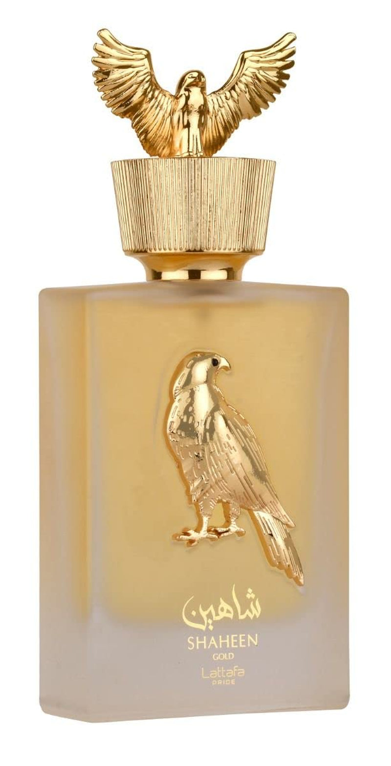 Lattafa Perfumes Shaheen Gold for Unisex Eau de Parfum Spray, 3.4 Ounce