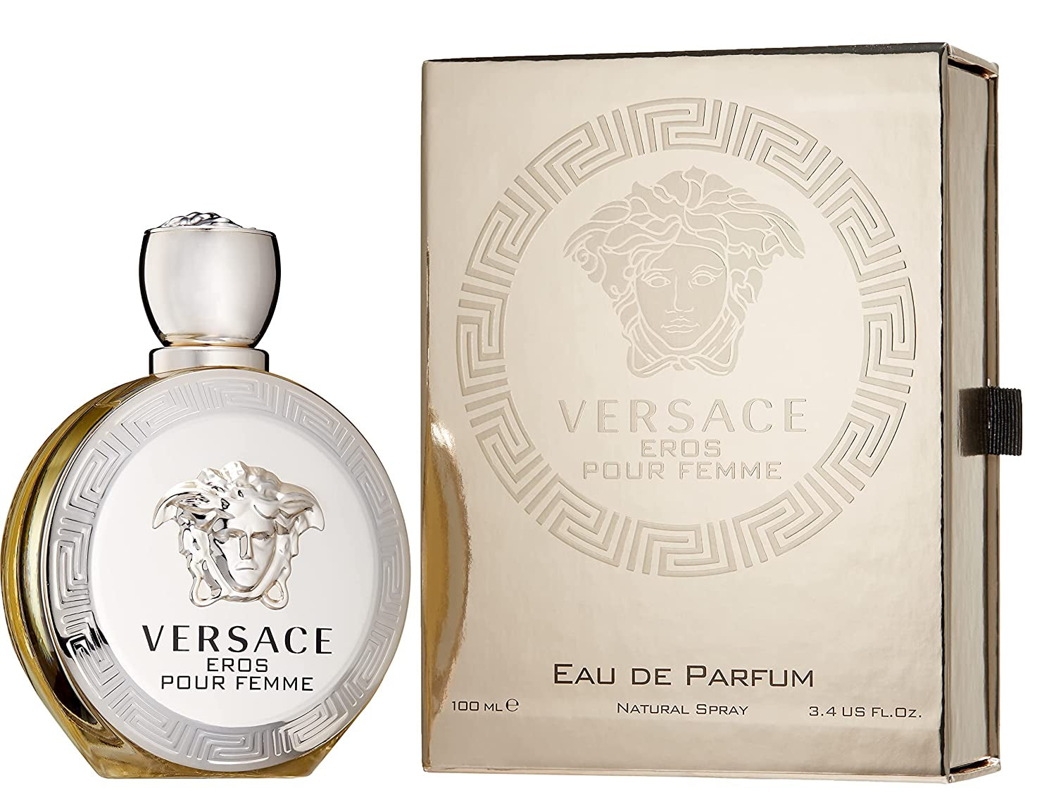 VERSACE Eros Eau De Parfum Spray for Women, 3.4 Fl Oz (Pack of 1)