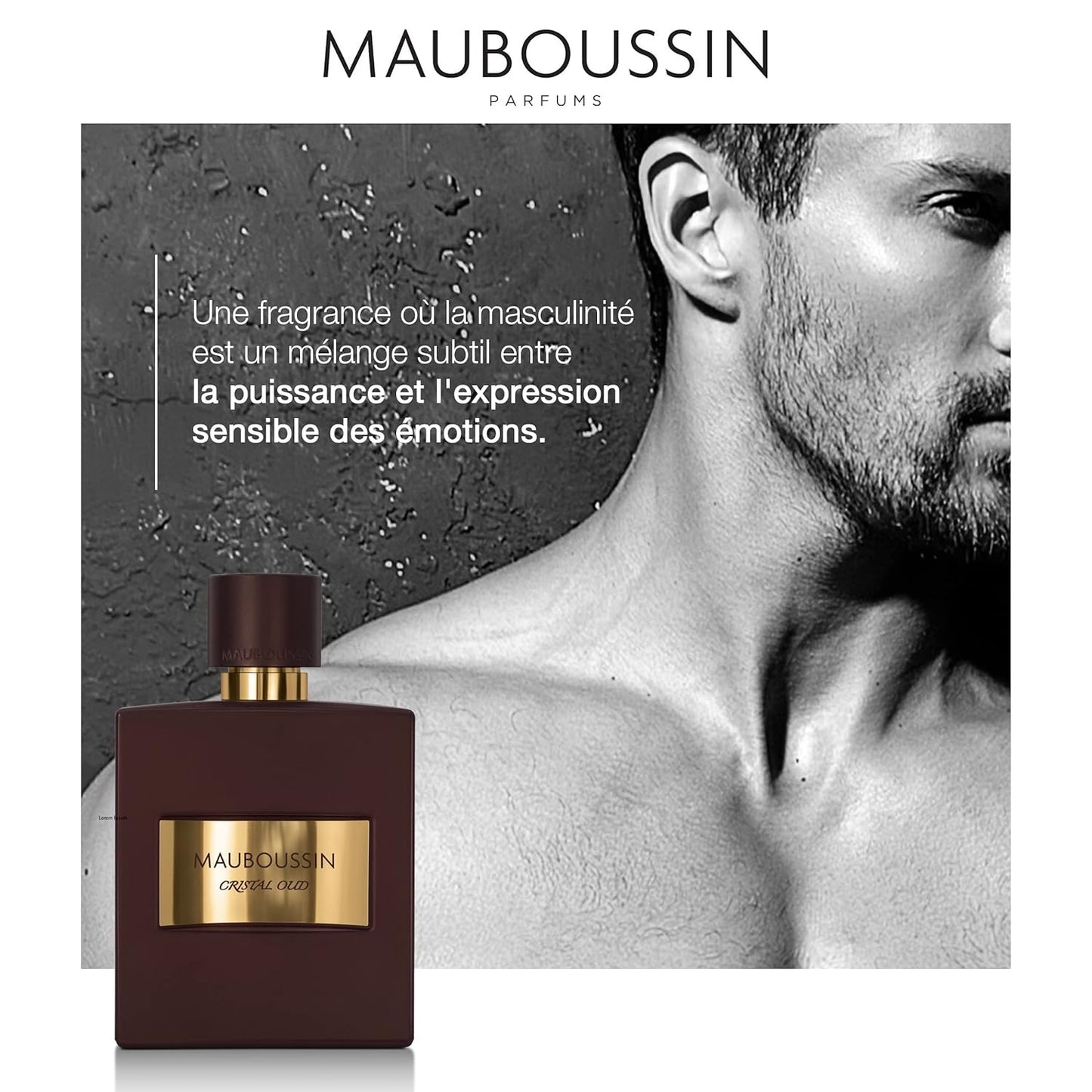 Mauboussin - Pour Lui Cristal Oud 100ml (3.3 Fl Oz) - Eau de Parfum for Men - Oriental Scent