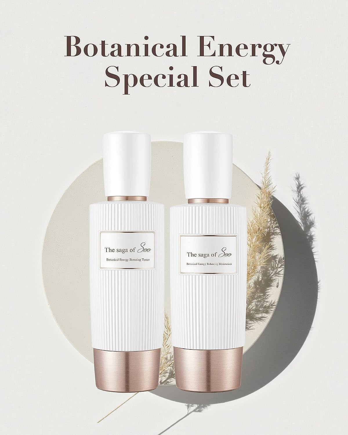 Sooryehan the SAGA of SOO BOTANICAL ENERGY - Korean Skincare Gift Set, Botanical Energy Boosting Toner, Balancing Moisturizer, Cream, Foam Cleanser (360 Ml / 12.17 Fl Oz) by LG BEAUTY