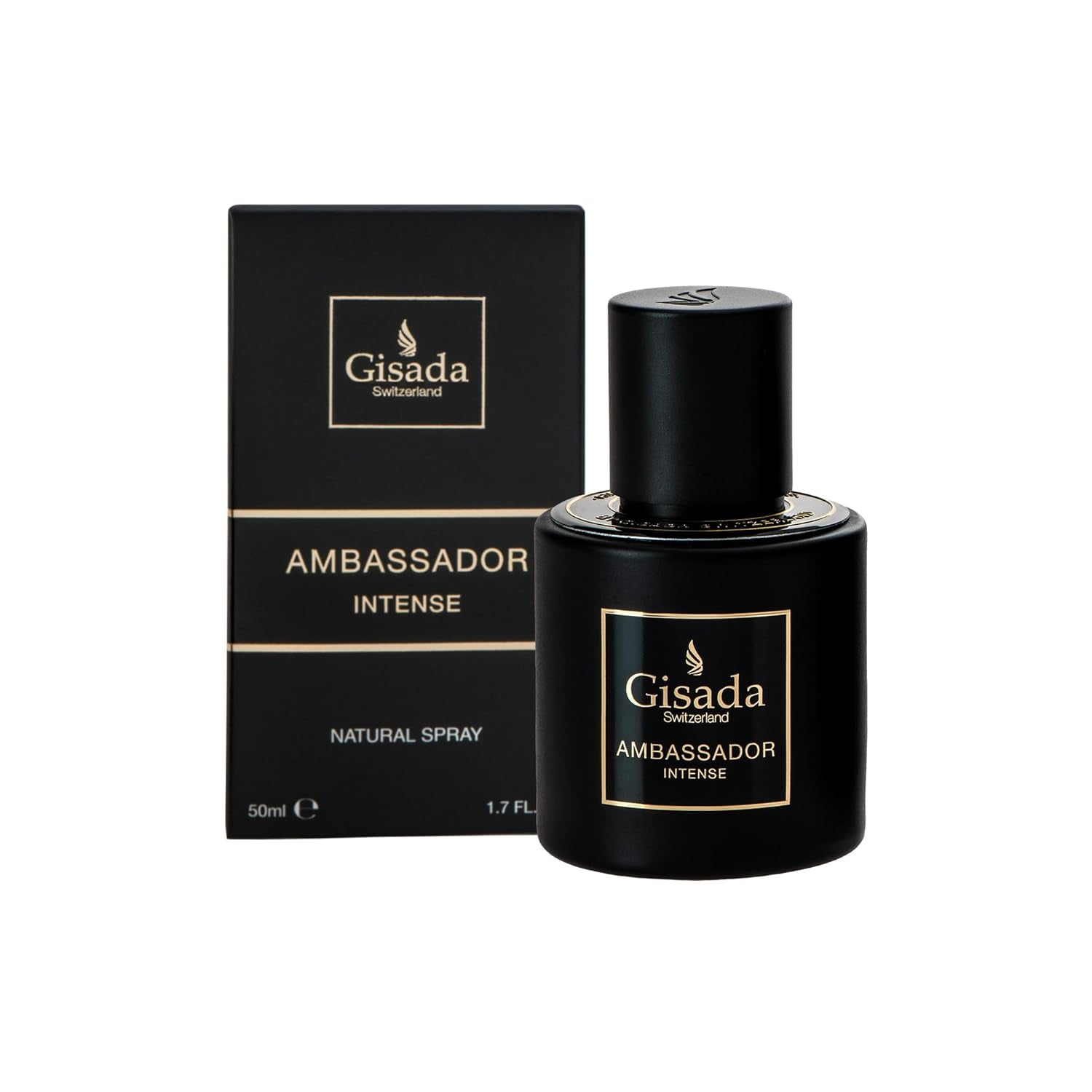Gisada - Ambassador Intense - Eau de Perfume - 50ML - 1.7 Fl Oz - Spicy, fresh and very lively fragrance for Men - Even more intense, even more lively, even more masculine!