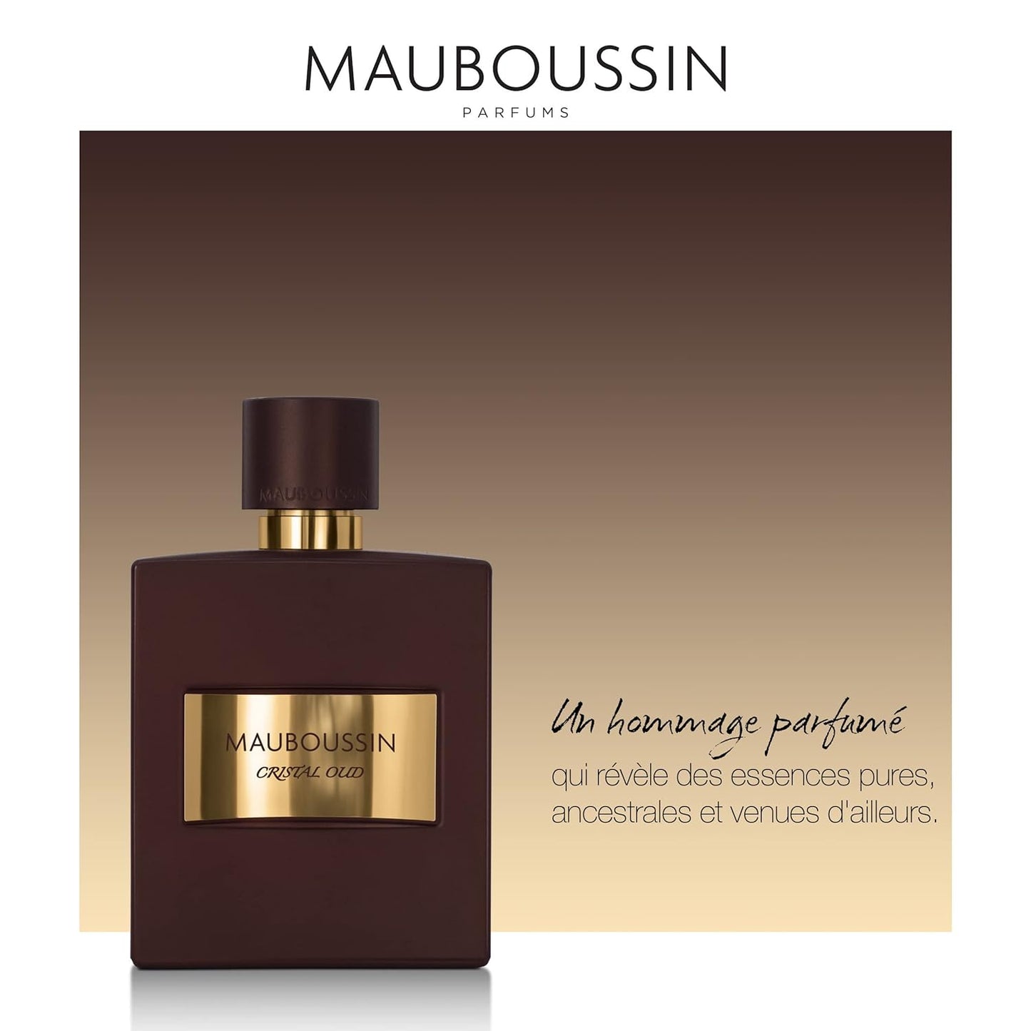 Mauboussin - Pour Lui Cristal Oud 100ml (3.3 Fl Oz) - Eau de Parfum for Men - Oriental Scent