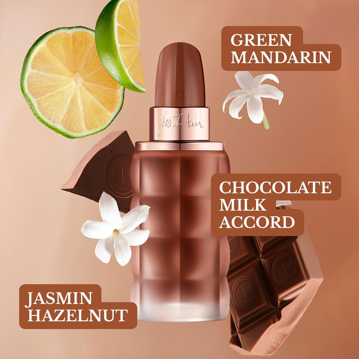 Cacharel Yes I Am Delicious Eau de Parfum Spray Perfume for Women - Green Mandarin, Jasmin Hazelnut & Chocolate Milk Accord Fragrance