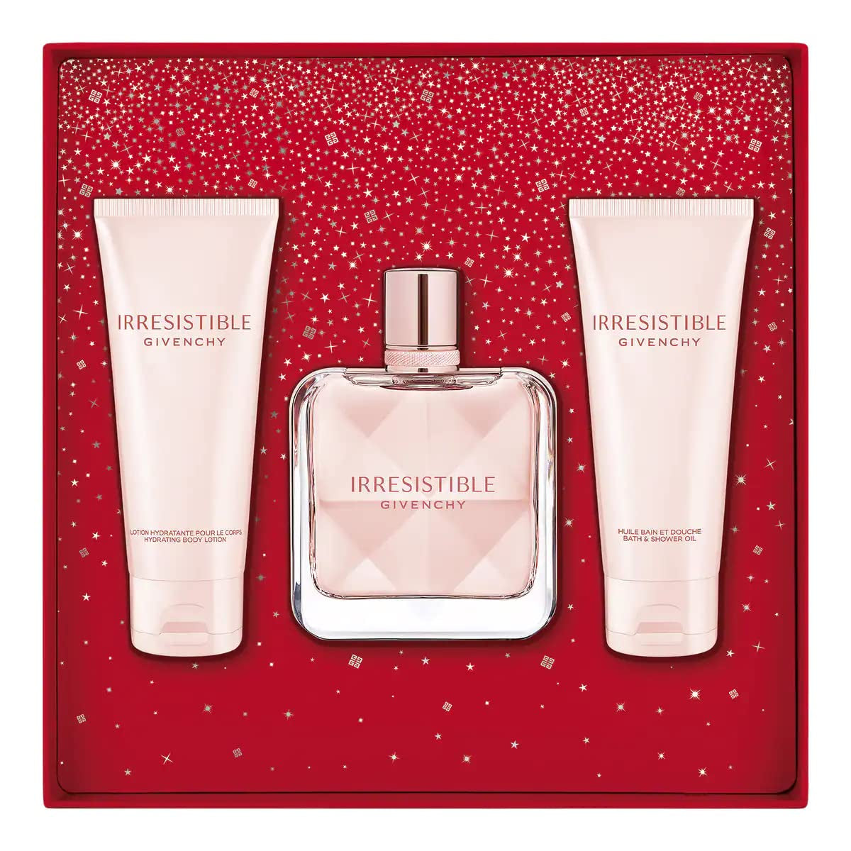 Irresistible 3-Piece Gift Set for Women, (2.7 Oz Eau De Parfum Spray + 2.5 Oz Hydrating Body Lotion + 2.5 Oz Bath & Shower Oil)
