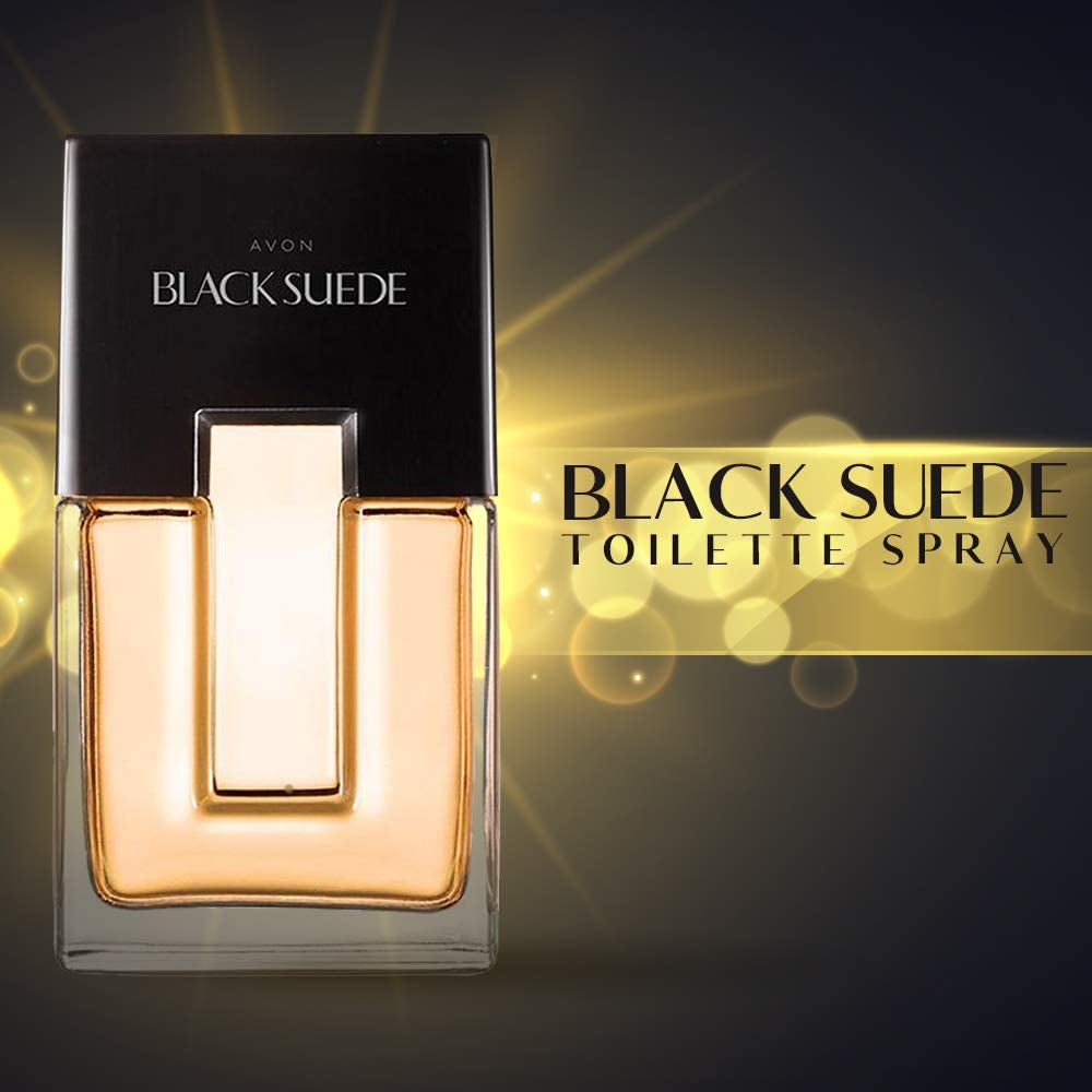 Avon Black Suede for Men Eau De Toilette Spray - 3.4 Ounce