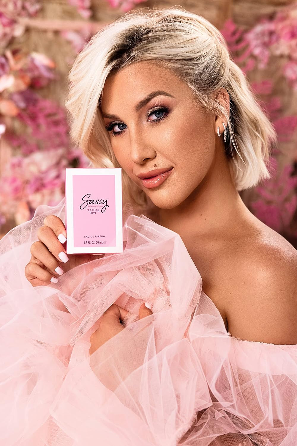 Sassy by Savannah Chrisley Fearless Love - Perfume for Women - Floral Woody Musk Fragrance - Opens with Notes of Litchi and Red Fruits - for Ladies with Endless Affection - 1.7 oz EDP Spray