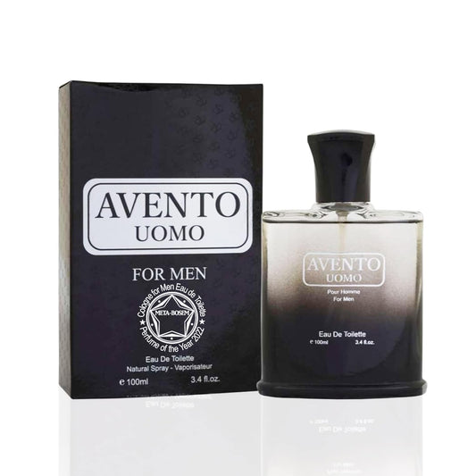 META-BOSEM Avento Uomo, Men's Cologne Eau de Toilette Natural Spray - Masculine Aroma Notes - Fresh Scent - Great Holiday Gift - for All Day Use - a Classic Bottle, 3.4 Fluid Ounce/100Ml