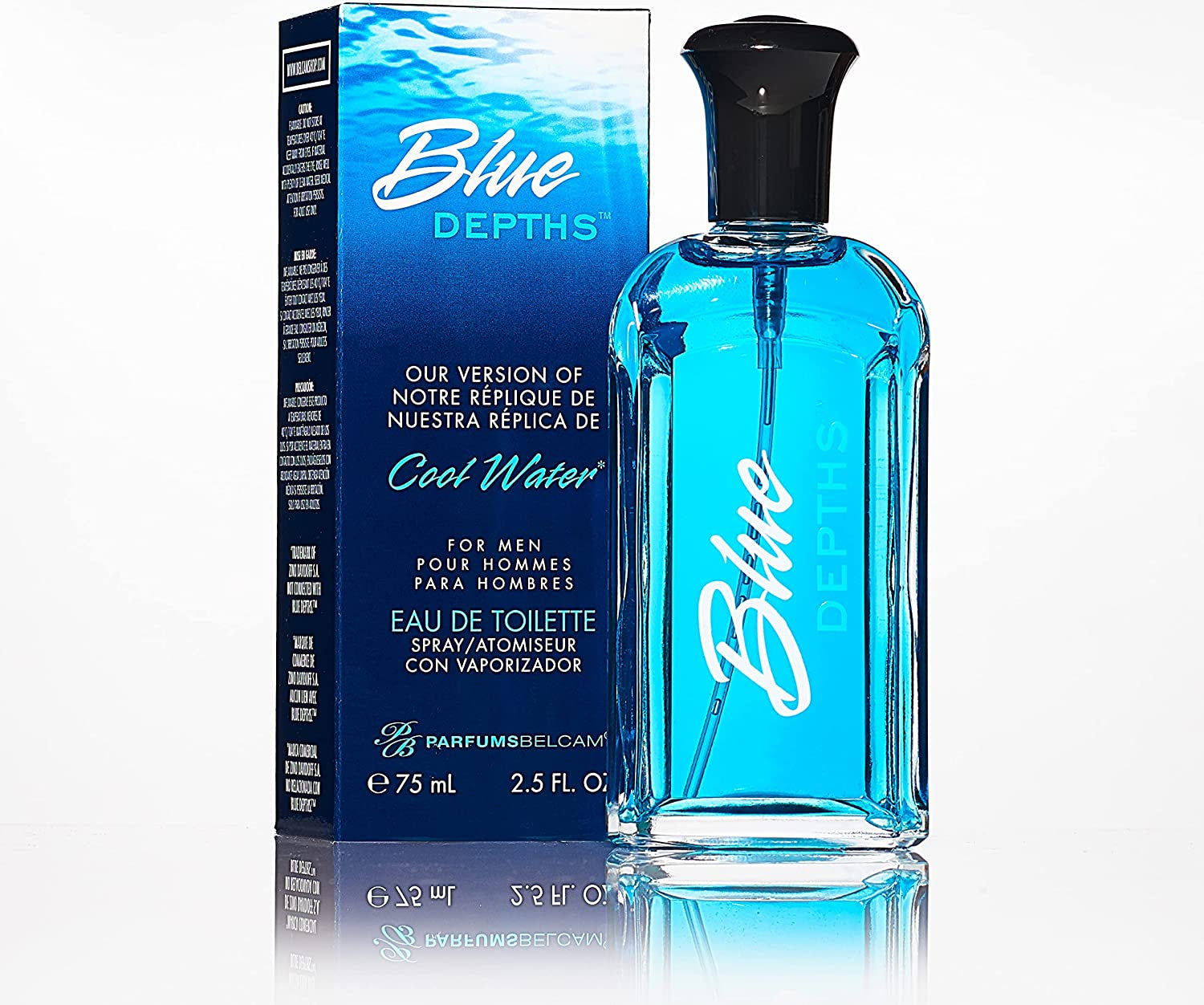 Blue Depths, version of Davidoff Cool Water Eau de Toilette Spray for Men, 2.5 oz