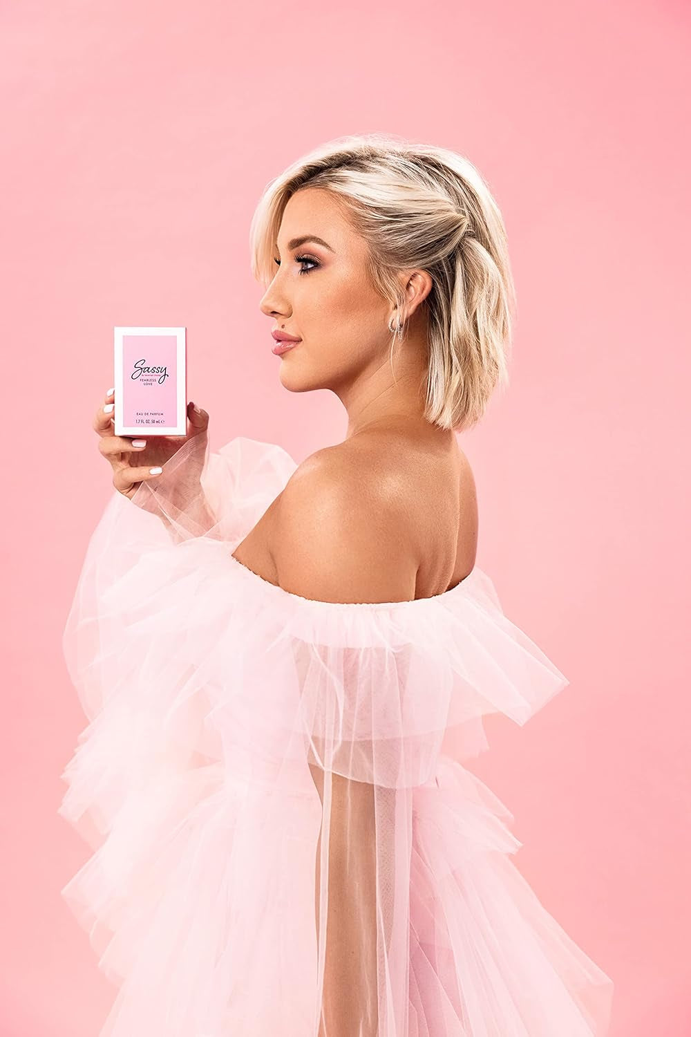Sassy by Savannah Chrisley Fearless Love - Perfume for Women - Floral Woody Musk Fragrance - Opens with Notes of Litchi and Red Fruits - for Ladies with Endless Affection - 1.7 oz EDP Spray